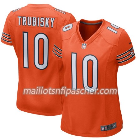Maillot Chicago Bears Mitchell Trubisky 10 Nike Orange - Femme